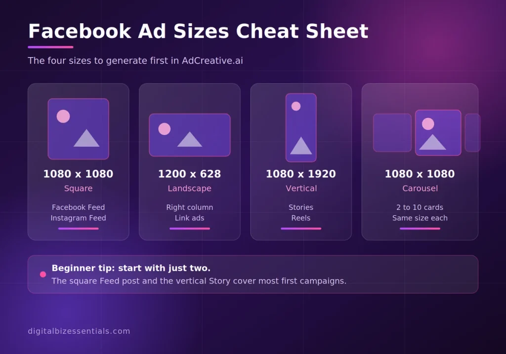 adcreative ai facebook ads size guide